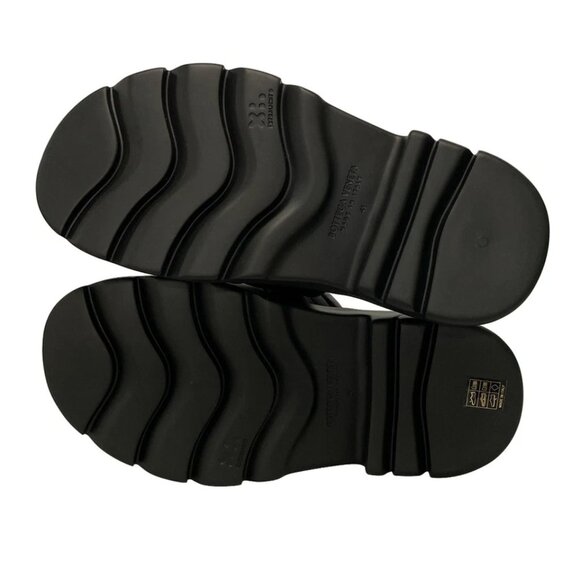 BOTTEGA VENETA - Black Chemical Fiber Leather Rubber Men's Sandals 607-080425 - Picture 7 of 12